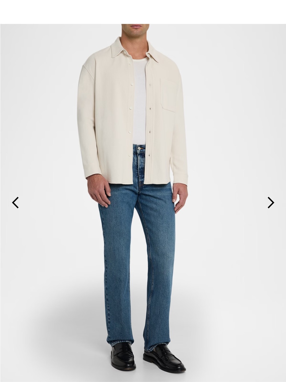 Men's Cotton Waffle Texture Button-Down Shirt